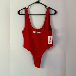 FULL SEND XS Red One-Piece Swimsuit NWT - Retail $100!